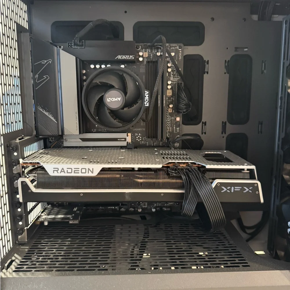 Gaming PC - XFX Radeon Graphics Powered - Black and Silver